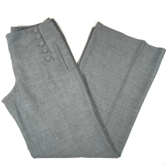 CAbi wide leg grey crosshatch Trouser pants size 4 - Picture 4 of 6